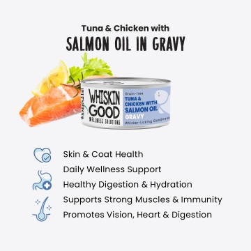 WhiskinGood Wellness Solutions Tuna & Chic w/Salmon Oil Gravy 70g